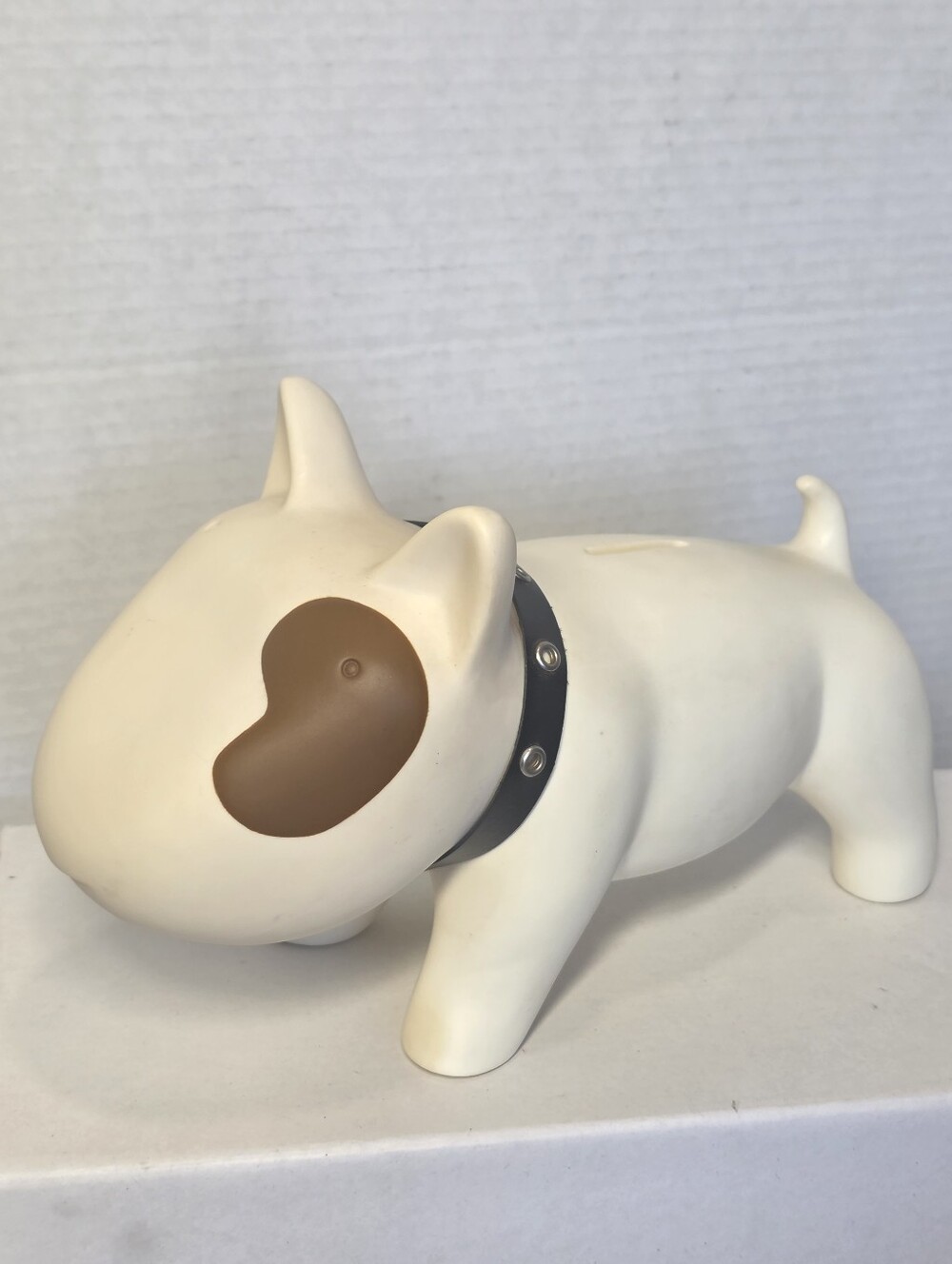 Vintage 2002 Tapas "Doggy Doggy" Bull Terrier Art Figure Money Box Bank Boy